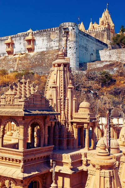 Jain Tempels Top Van Shatrunjaya Heuvel Palitana Bhavnagar District Gujarat — Stockfoto