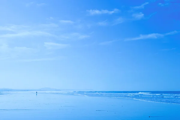 Larga Costa Vacía Hermosa Playa Essaouira Marruecos — Foto de Stock