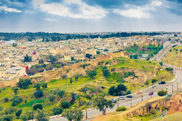 Paisaje Urbano Del Centro Histórico Fez Marruecos — Foto de Stock