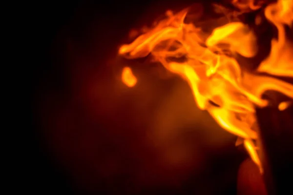 Fire Flames Black Background — Stock Photo, Image