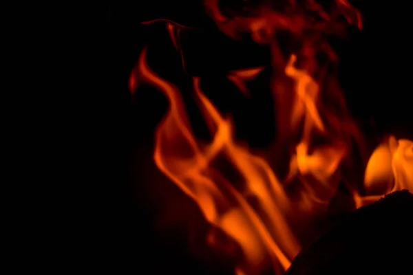 Fire Flames Black Background — Stock Photo, Image