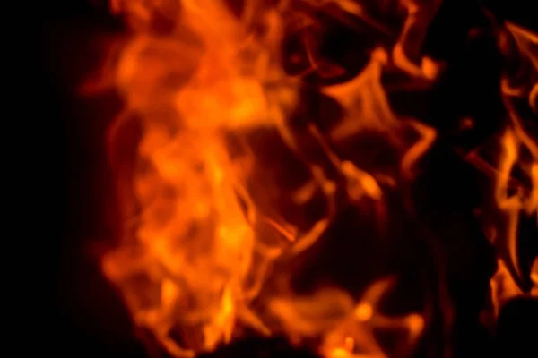 Fire Flames Black Background — Stock Photo, Image