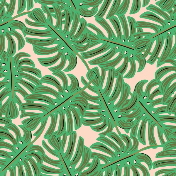 Monstera tropikal vektör seamless modeli