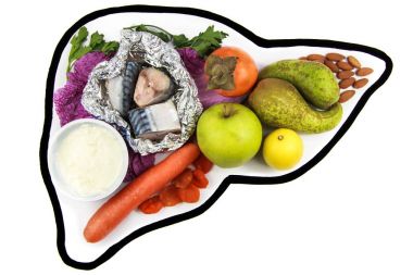  Besinler karaciğer sağlığı için. Meyve, sebze, yoğurt, süt ve süt ürünleri, fındık, yağlı balık, Kuru Kayısı