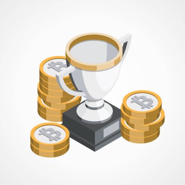 bitcoin ekonomi kavramı vektör çizim