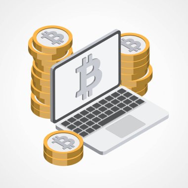 bitcoin ekonomi kavramı vektör çizim