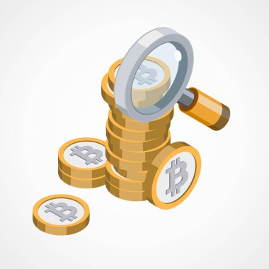 bitcoin ekonomi kavramı vektör çizim