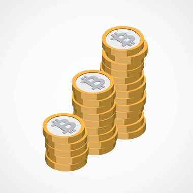 bitcoin ekonomi kavramı vektör çizim