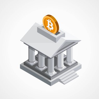 bitcoin ekonomi kavramı vektör çizim