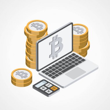 bitcoin ekonomi kavramı vektör çizim