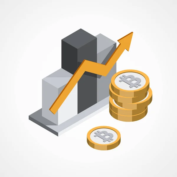 Bitcoin Economy Concept Vector Illustration — Stock Vector