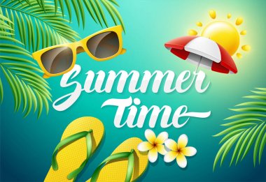 Yaz saati konsept illüstrasyon