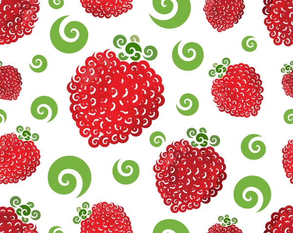 Raspberry virvel sömlösa — Stock vektor
