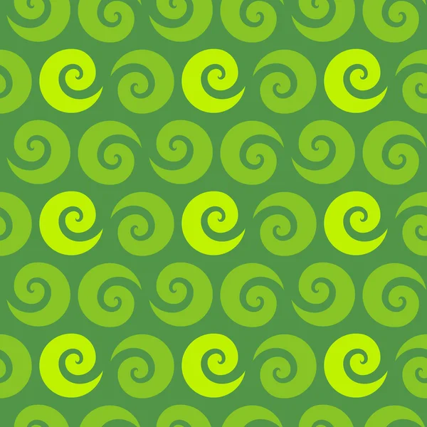 Swirl green seamless pattern — Stock Vector