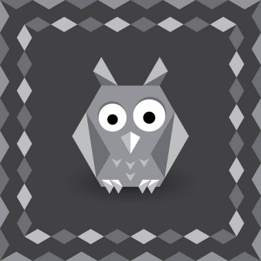 Poligonal origami baykuş