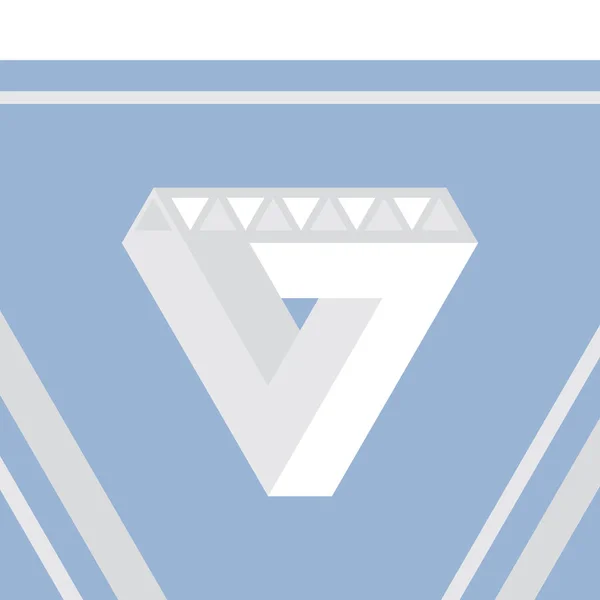 Illustrazione impossibile del vettore del triangolo — Vettoriale Stock
