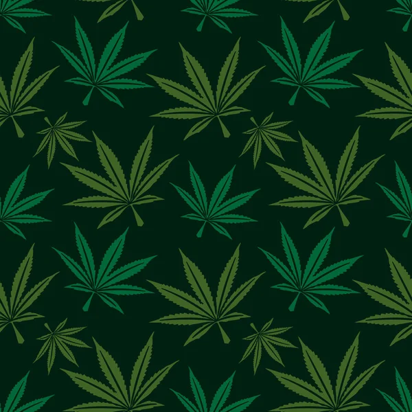 Marijuana model de frunze fără sudură — Vector de stoc