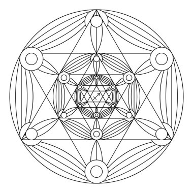 Kutsal geometrinin boyama kitabı. Yay burcundan Mandala