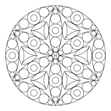 Kutsal geometrinin boyama kitabı. Balık burcunun Mandala 'sı
