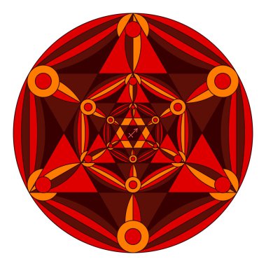 Kutsal geometrinin renkli boyama kitabı. Yay burcundan Mandala