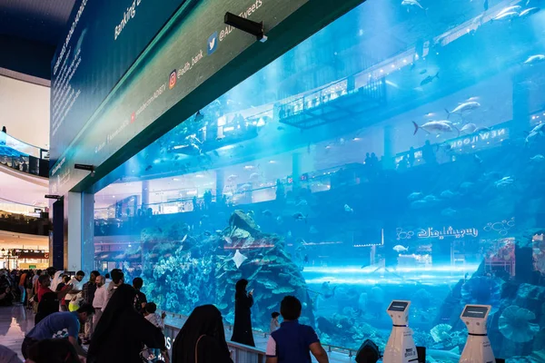Berühmtes Dubai-Aquarium — Stockfoto
