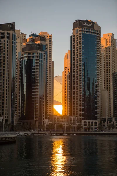 Dubai Marina építészet — Stock Fotó