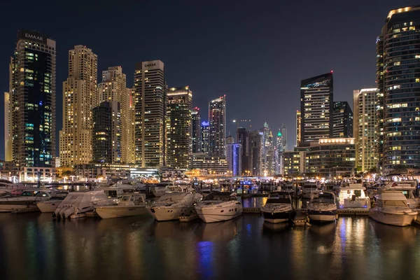 Dubai Marina éjjel — Stock Fotó