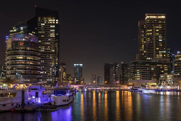 Dubai Marina éjjel — Stock Fotó
