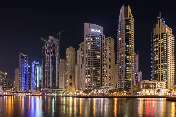 Dubai Marina éjjel — Stock Fotó