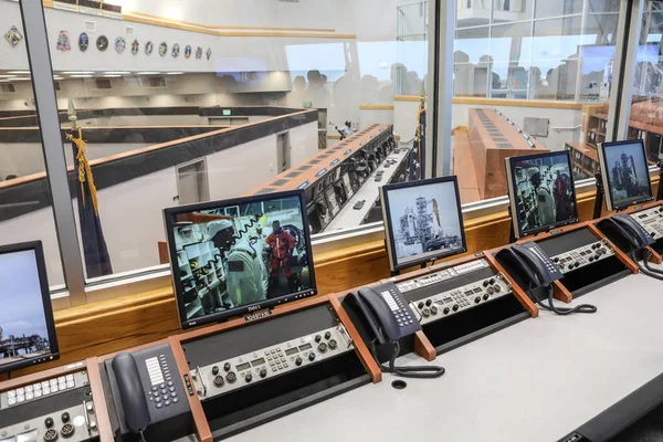 Контроль старта в Космическом центре Кеннеди — стоковое фото