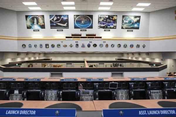 Контроль старта в Космическом центре Кеннеди — стоковое фото