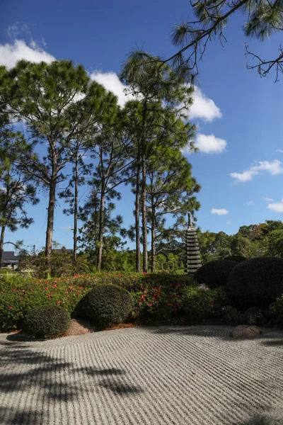 Beco de meditação em jardins Morikami — Fotografia de Stock