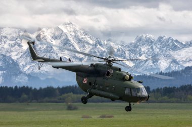 Nowy Targ Polonya Ordusu helikopterlerle