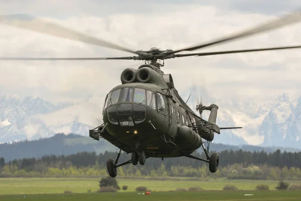 Polish Army Helicopters in Nowy Targ — Stock Photo, Image