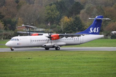 Hamburg Fuhlsbttel - 22.10.2017 Atr 72, İskandinav Hamburg airport, Hamburg, Almanya 22.10.2017 üzerinde açılış Havayolları