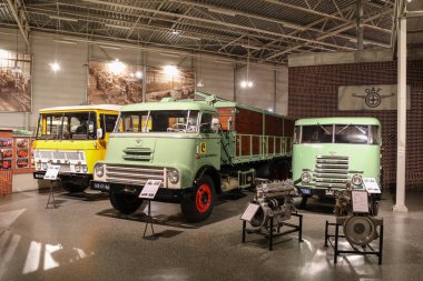 Hollanda, Eindhoven - 08.09.2017 Daf Museum - tam tarihinin efsanevi otomobil üreticisi markası tek bir yerde 08.09.2017 Eindhoven, Hollanda