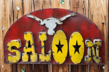 Old Saloon sign in Calico Silver Mine clipart