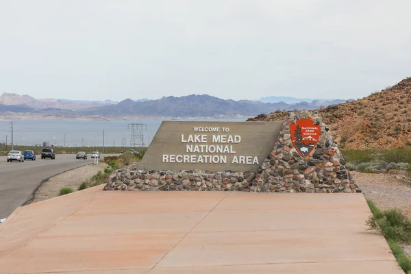 Lake Mead Uvítací Cedule — Stock fotografie