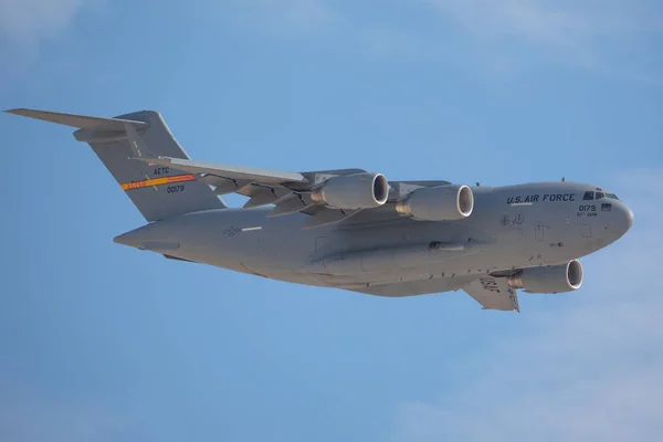 Las Vegas Abd 2019 Boeing Globemaster Iii Gösteri Uçuşu Nellis — Stok fotoğraf