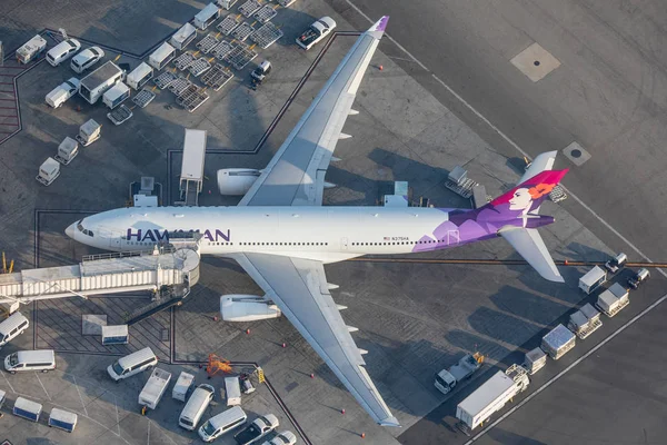 Los Angeles United States 2019 Boeing 777 Hawaiian Airlines Los — Stock Photo, Image
