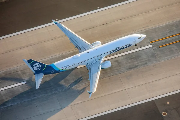 Лос Анджелес Сша 2019 Boeing 737 Alaska Airlines Международном Аэропорту — стоковое фото