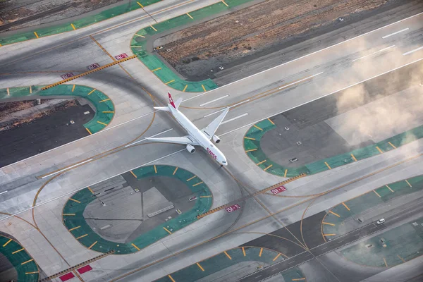 Лос Анджелес Сша 2019 Boeing 777 Swiss Airlines Міжнародному Аеропорту — стокове фото