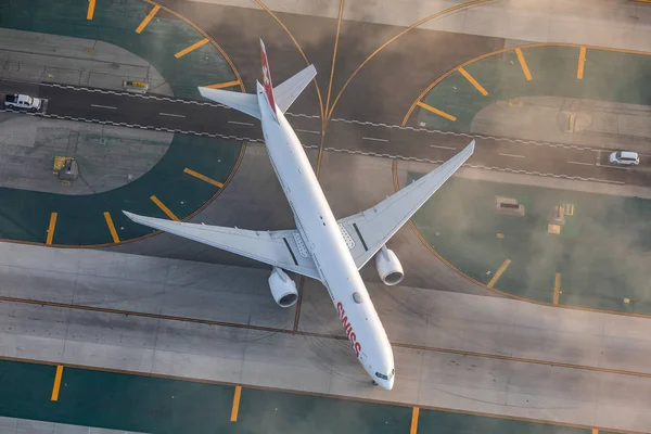 Лос Анджелес Сша 2019 Boeing 777 Swiss Airlines Международном Аэропорту — стоковое фото