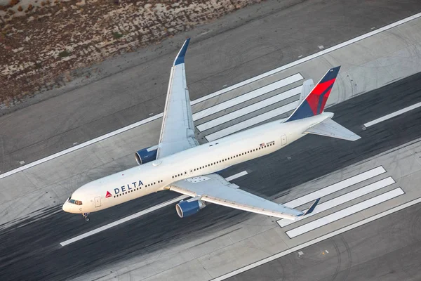 Лос Анджелес Сша 2019 Boeing 767 Delta Airlines Международном Аэропорту — стоковое фото