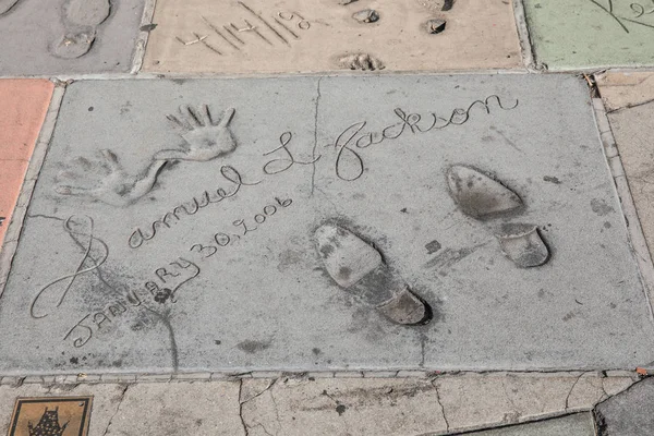 ロサンゼルス アメリカ 2019 Samuel Jackson Footprints Chineseeそこにハリウッドで13 2019 Los Angeles — ストック写真