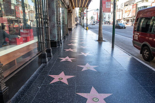 Los Angeles, United States - 13.11.2019 Walk of fame in Hollywood Los Angeles in 13.11.2019 in Los Angeles, United States