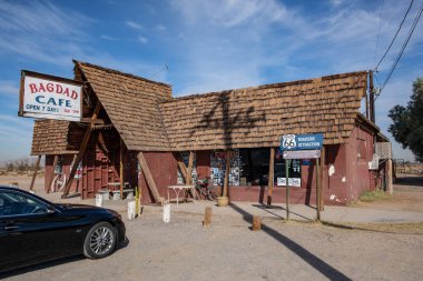 Nevada, ABD - 14.11.2019 Bağdat Cafe, Nevada, ABD 'de 14.11.2019 karayolu üzerinde