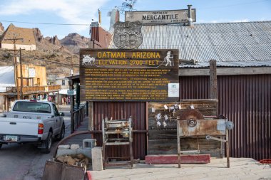 Oatman, ABD - 14.2019 Tarihi Kasaba Oatman, Arizona 14.11.2019, ABD