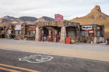 Oatman Otoyolu, ABD - 14.2019 Cool Springs İstasyonu, Route 66 14.11.2019, Oatman Otoyolu, ABD