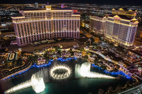 Las Vegas Verenigde Staten 2019 Bellagio Fonteinen Uitzicht Vanaf Eiffeltoren — Stockfoto